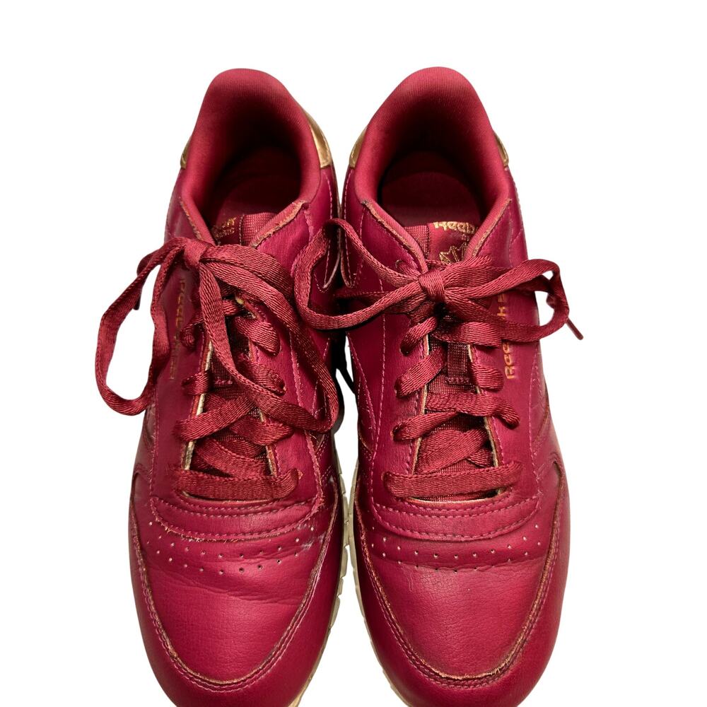 Reebok 5 Girl's Classic Leather Tennis Shoe Twisted Berry Athletic Sneaker